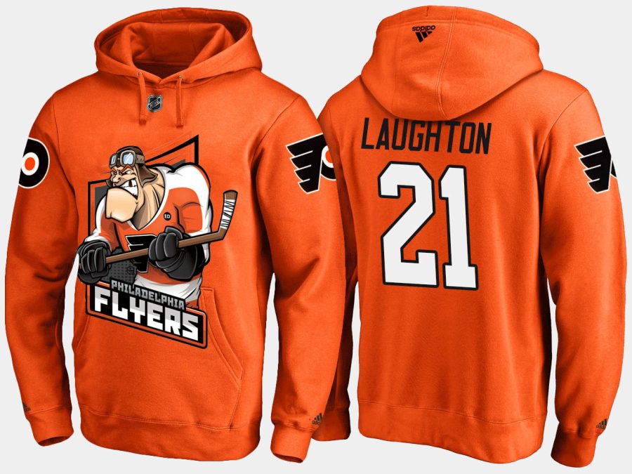 flyers scott laughton cartoon team color orange hoodie