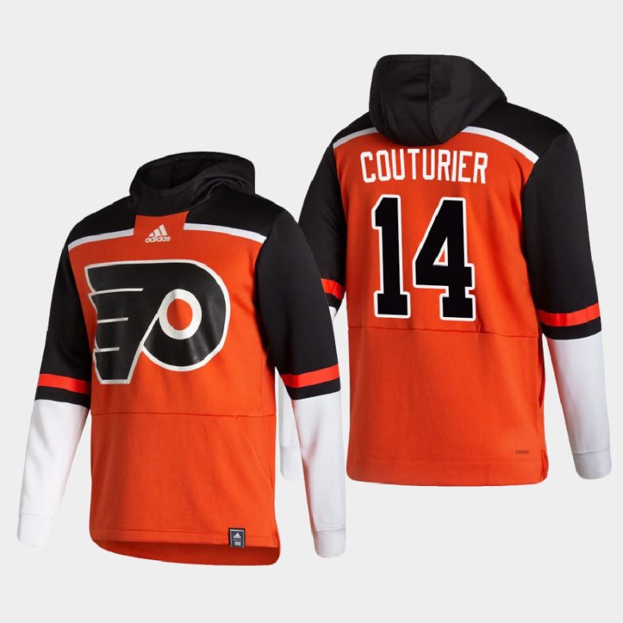 flyers sean couturier orange 2021 reverse retro authentic pullover hoodie