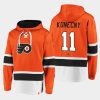 flyers travis konecny orange dasher player lace up hoodie