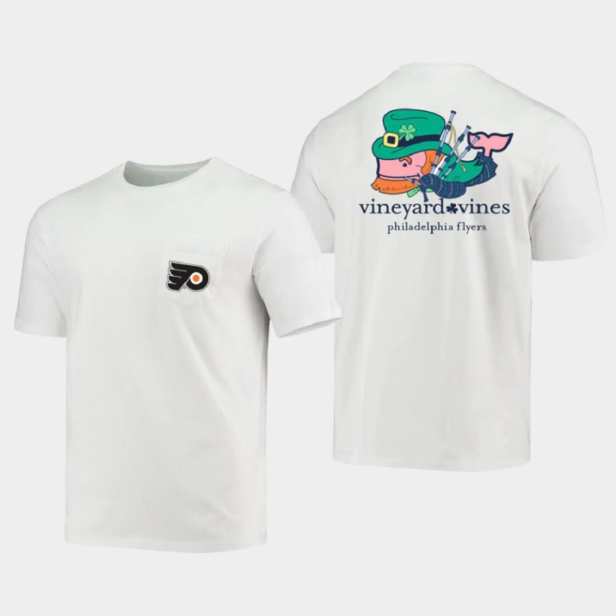 flyers white 2021 st. patricks day vineyard vines t shirt