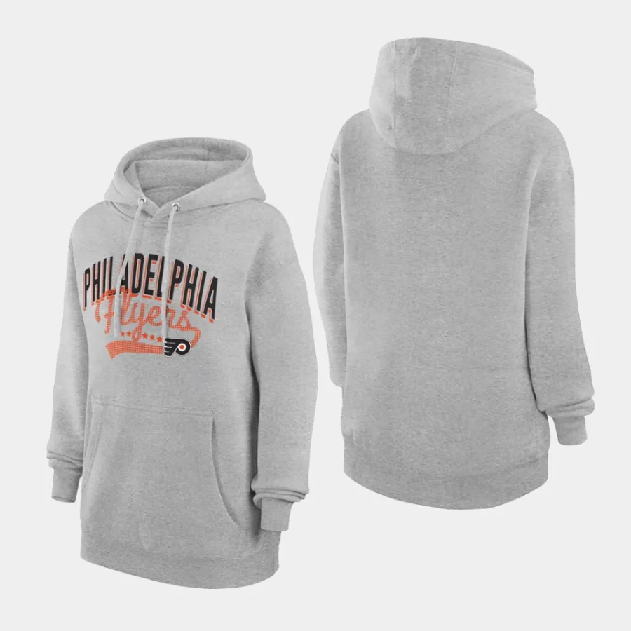 flyers women gray filigree logo pullover g iii 4her by carl banks hoodie