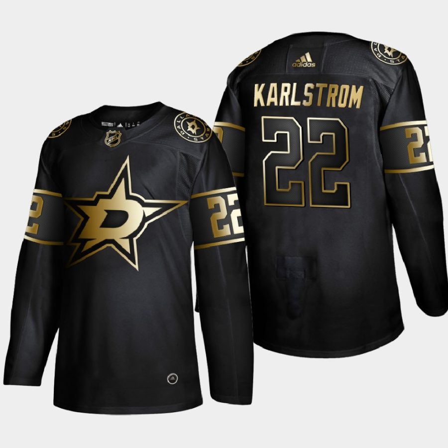 fredrik karlstrom stars black nhl golden edition authentic jersey