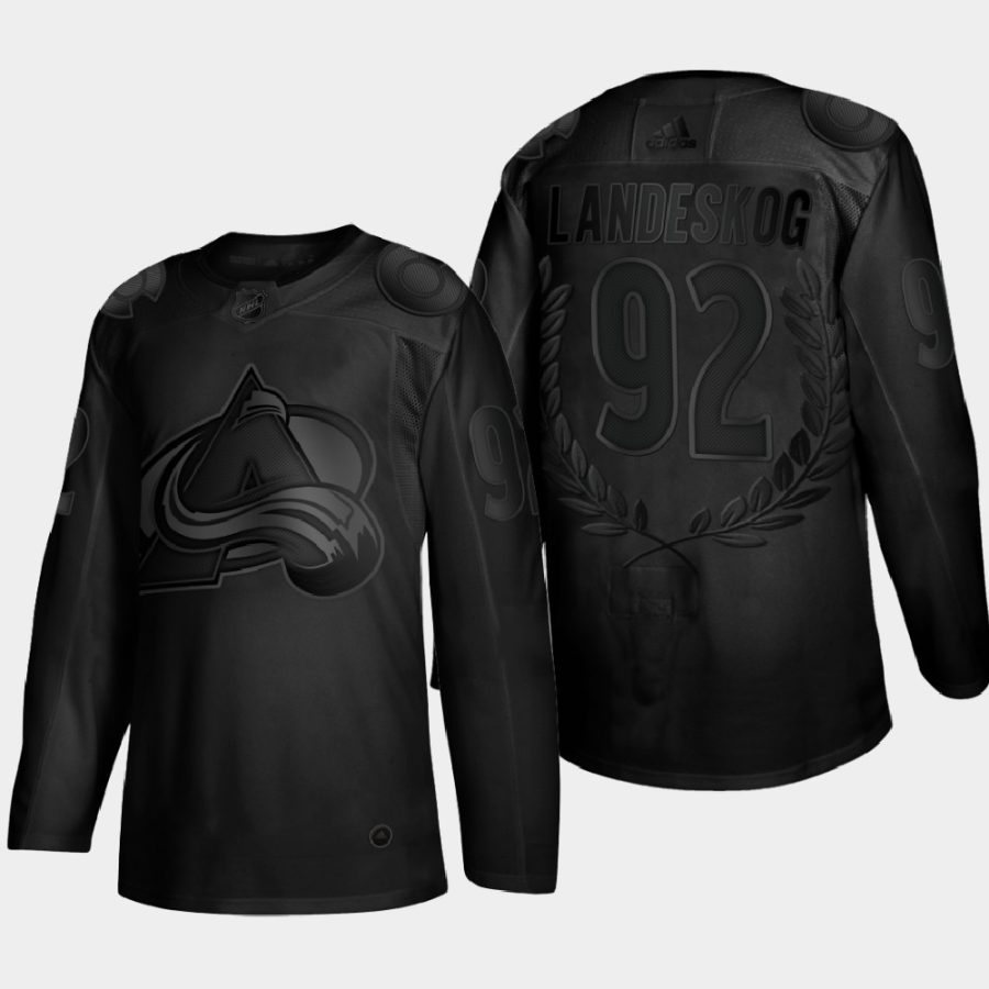 gabriel landeskog avalanche black award calder memorial trophy jersey