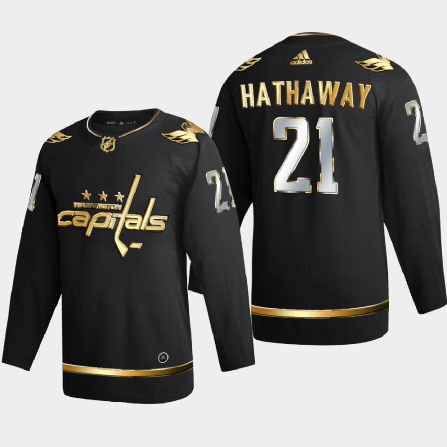 garnet hathaway capitals black authentic golden limited edition jersey