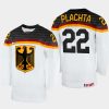 germany hockey matthias plachta 2022 iihf world championship home jersey white