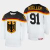 germany hockey moritz muller 2022 iihf world championship home jersey white