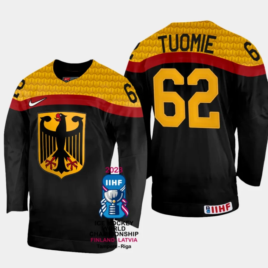 germany hockey parker tuomie 2023 iihf world championship men away jersey black