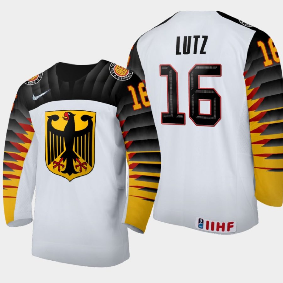 germany julian lutz 2021 iihf u18 world championship home jersey white