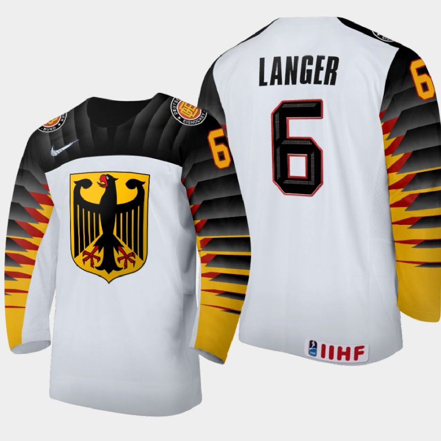 germany niklas langer 2021 iihf world junior championship away jersey white