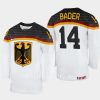 germany quirin bader 2023 iihf world junior championship home jersey white