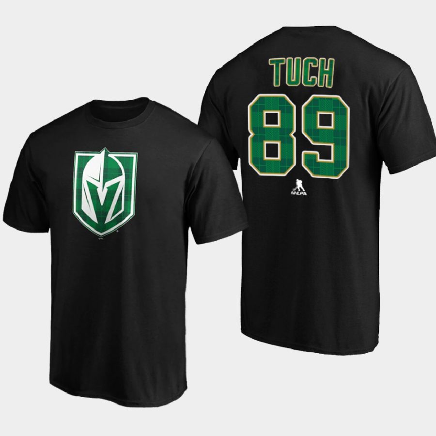 golden knights alex tuch black emerald plaid personalized t shirt