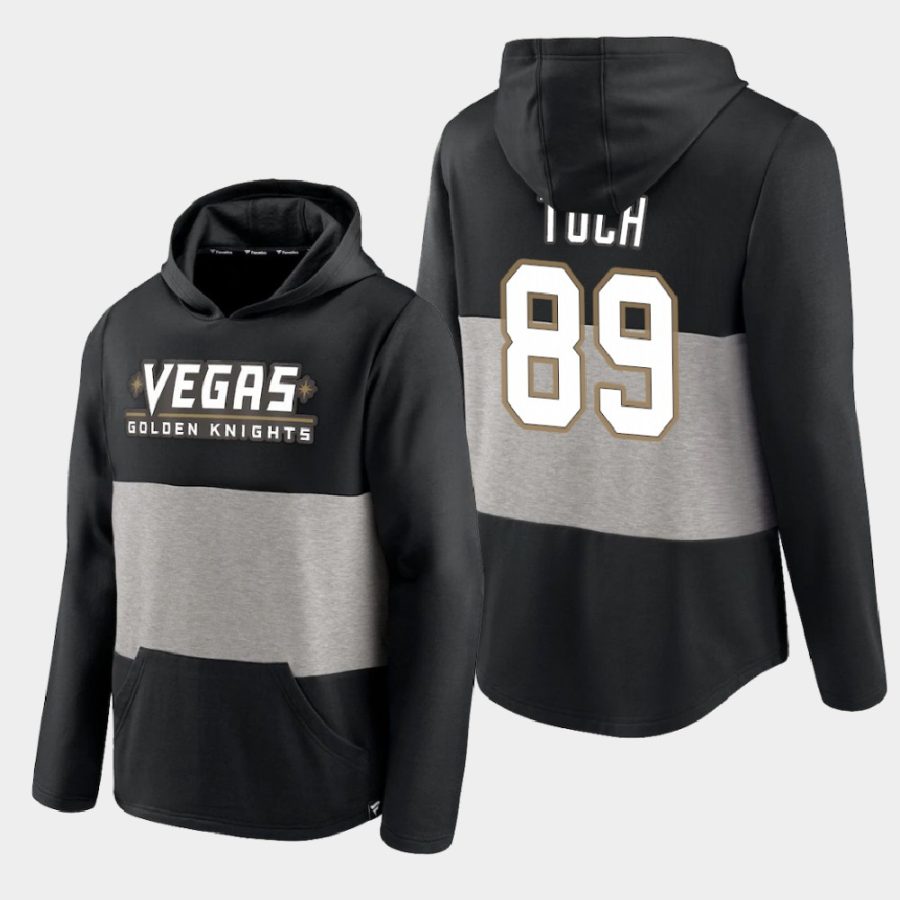 golden knights alex tuch black prep colorblock hoodie