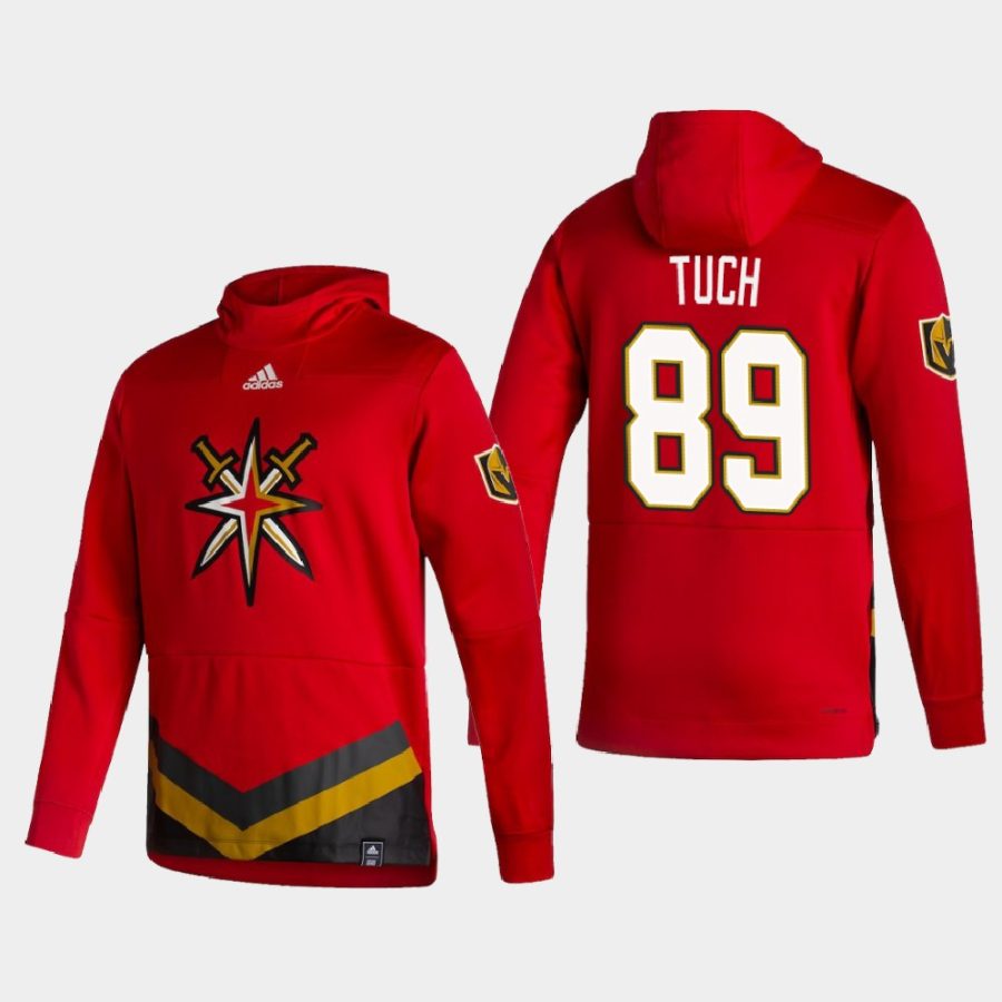 golden knights alex tuch red 2021 reverse retro authentic pullover hoodie