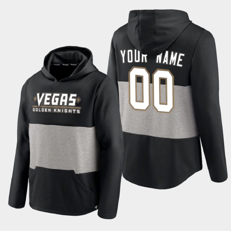 golden knights custom black prep colorblock hoodie