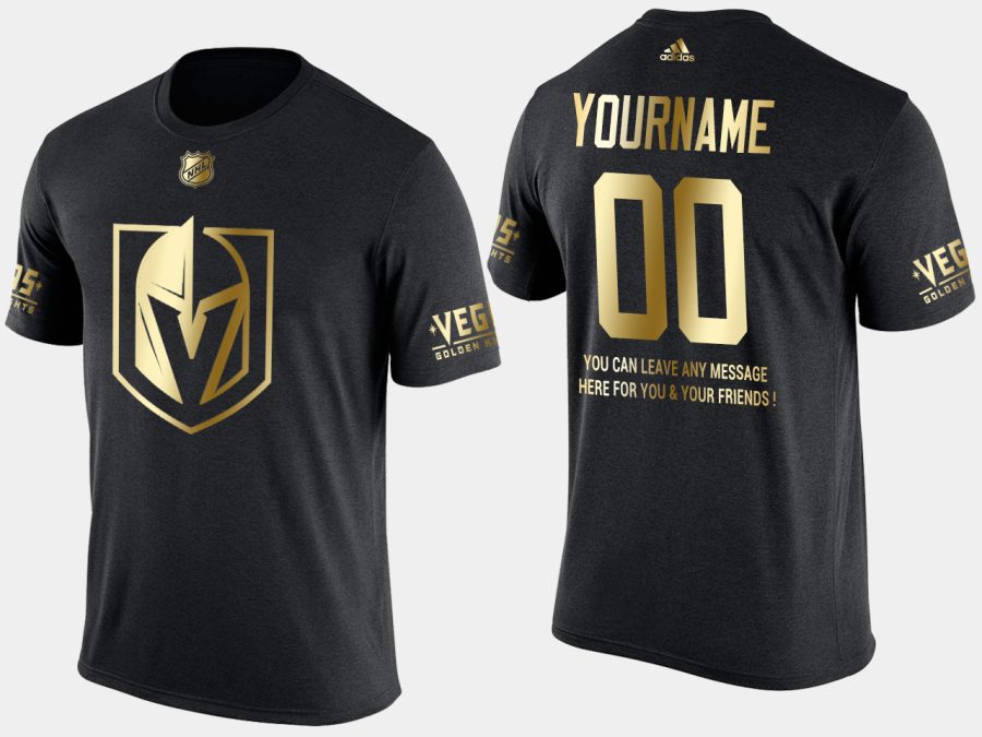 golden knights custom gold limited black t shirt