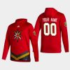 golden knights custom red 2021 reverse retro authentic pullover hoodie