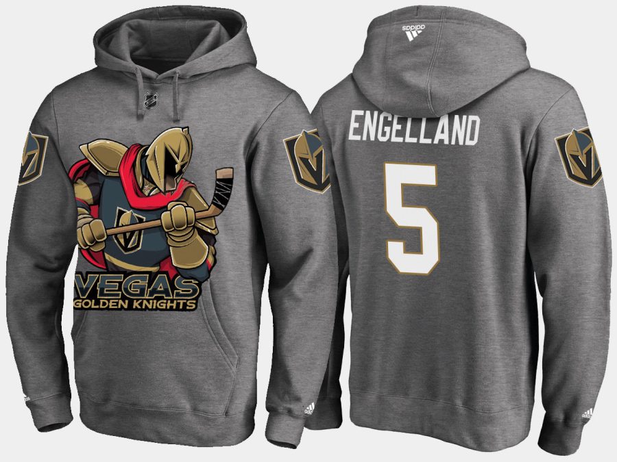 golden knights deryk engelland cartoon team color heather grey hoodie