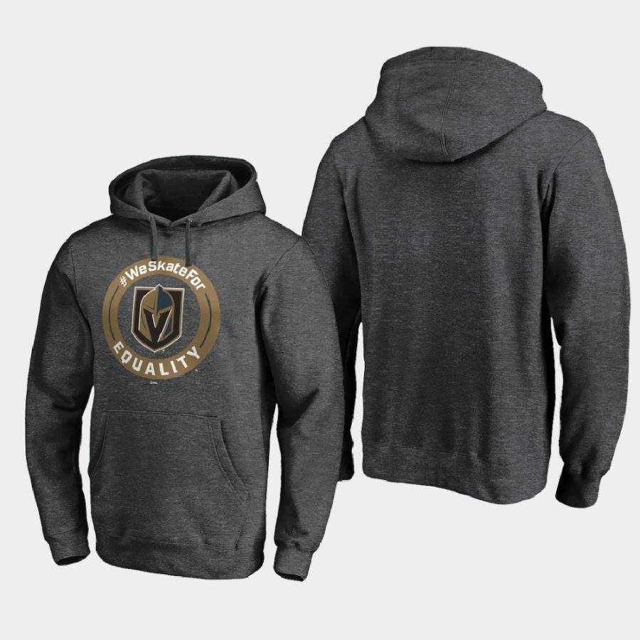 golden knights heather gray 2020 we skate for equality black lives matter hoodie