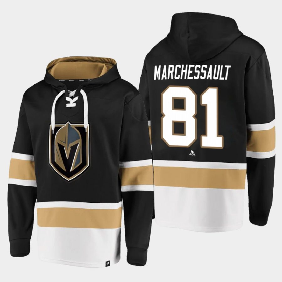 golden knights jonathan marchessault black dasher player lace up hoodie