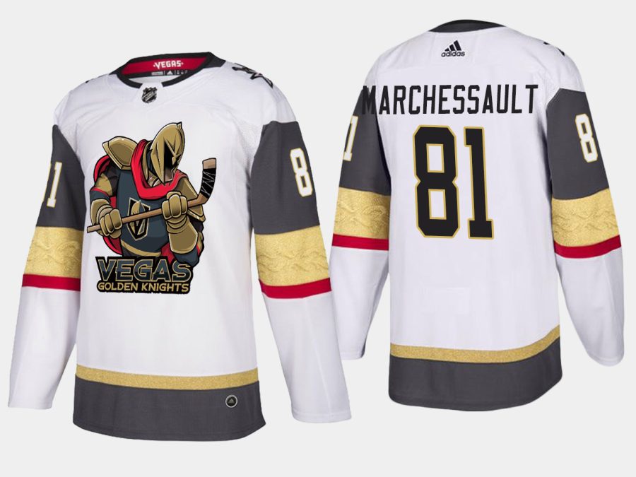 golden knights jonathan marchessault cartoon white jersey