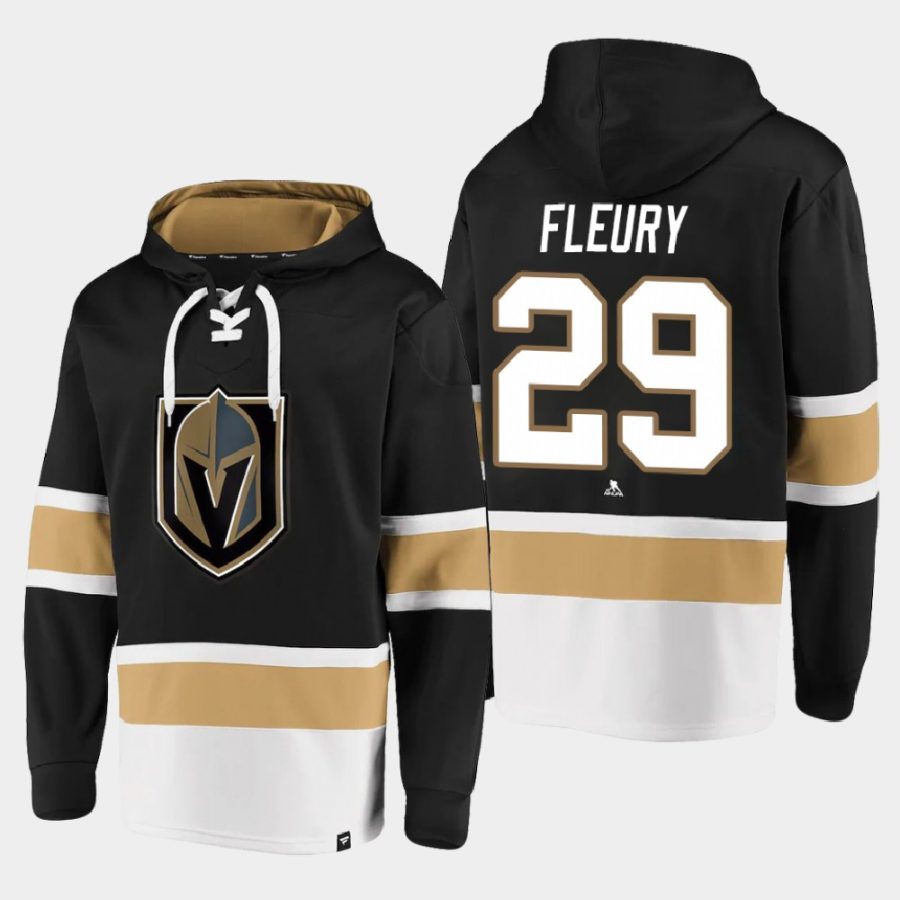 golden knights marc andre fleury black dasher player lace up hoodie