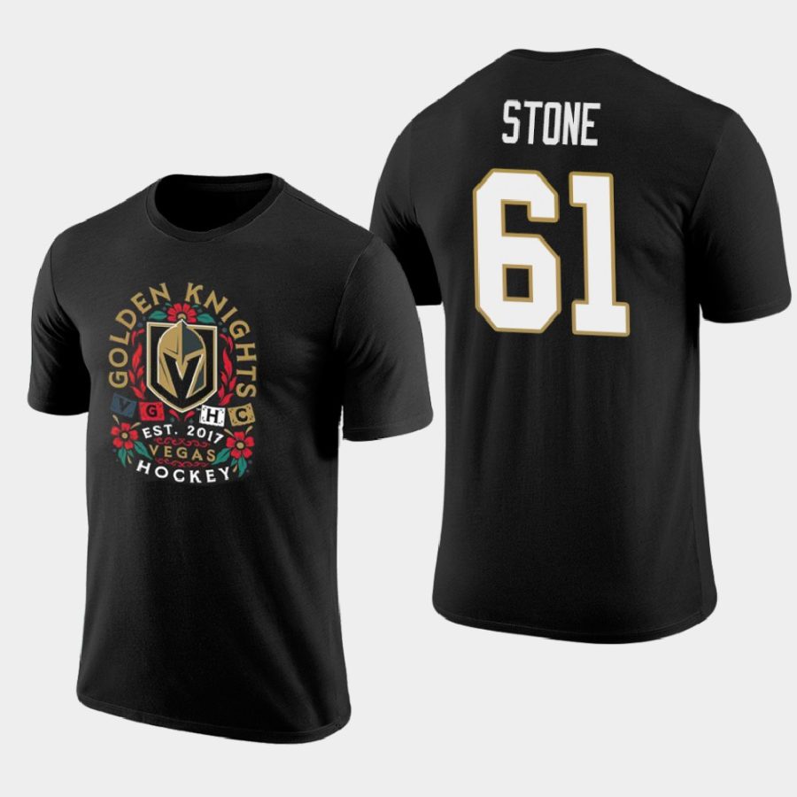 golden knights mark stone black 2021 latino heritage night t shirt