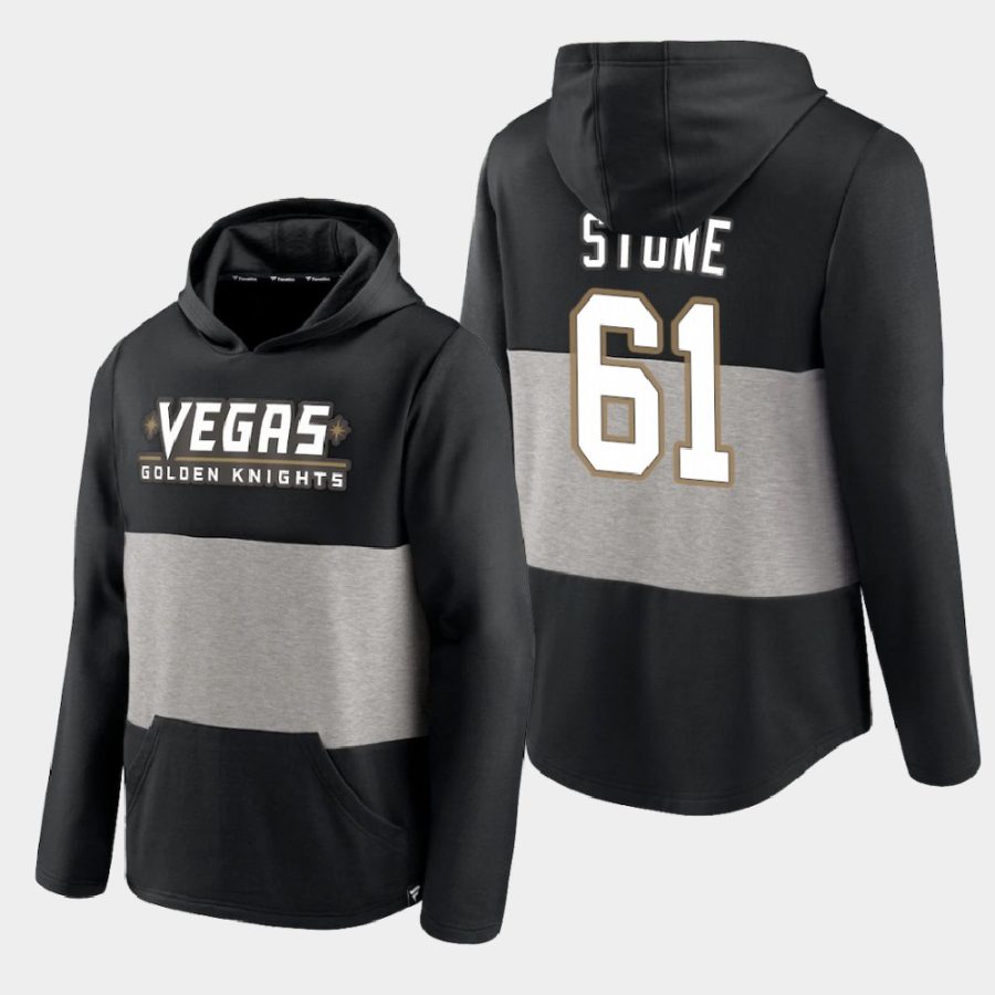 golden knights mark stone black prep colorblock hoodie