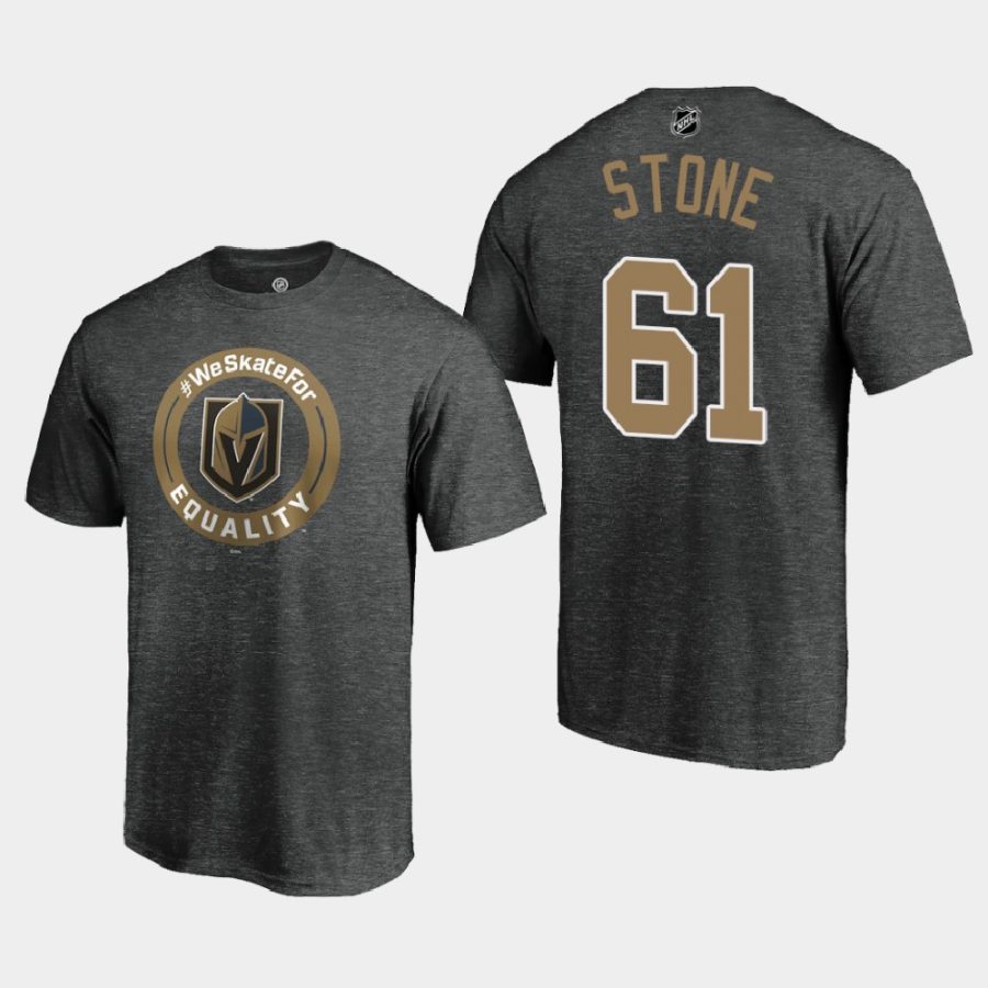 golden knights mark stone heather charcoal we skate for equality t shirt