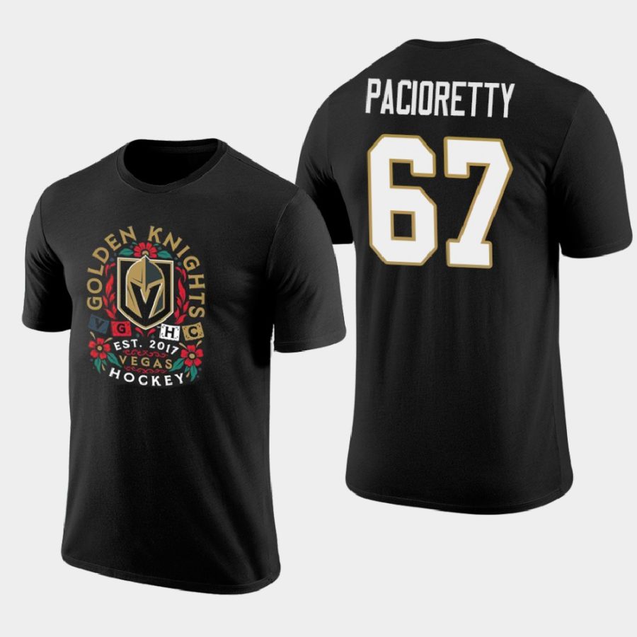 golden knights max pacioretty black 2021 latino heritage night t shirt