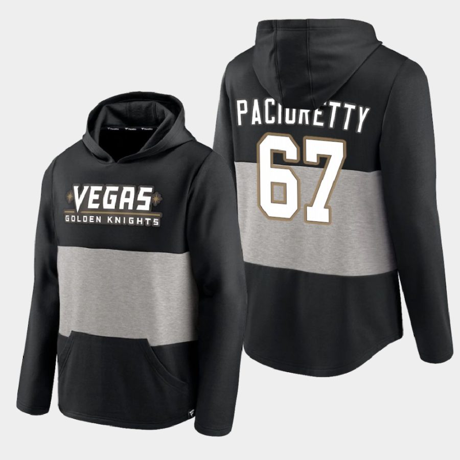 golden knights max pacioretty black prep colorblock hoodie