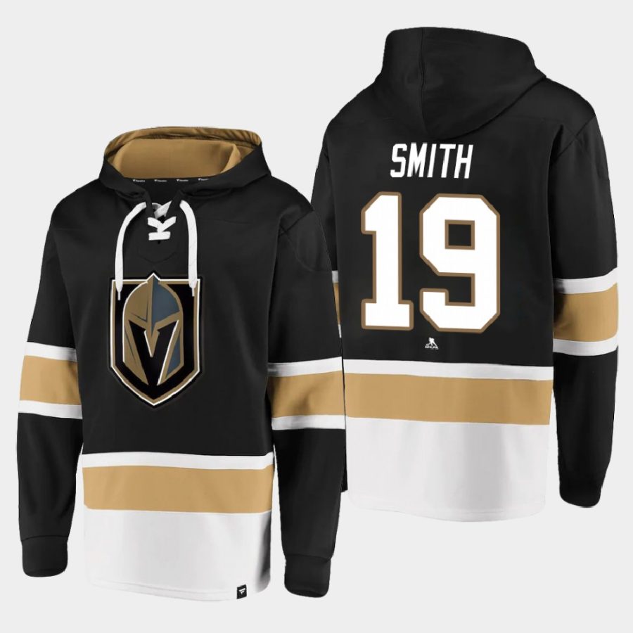 golden knights reilly smith black dasher player lace up hoodie