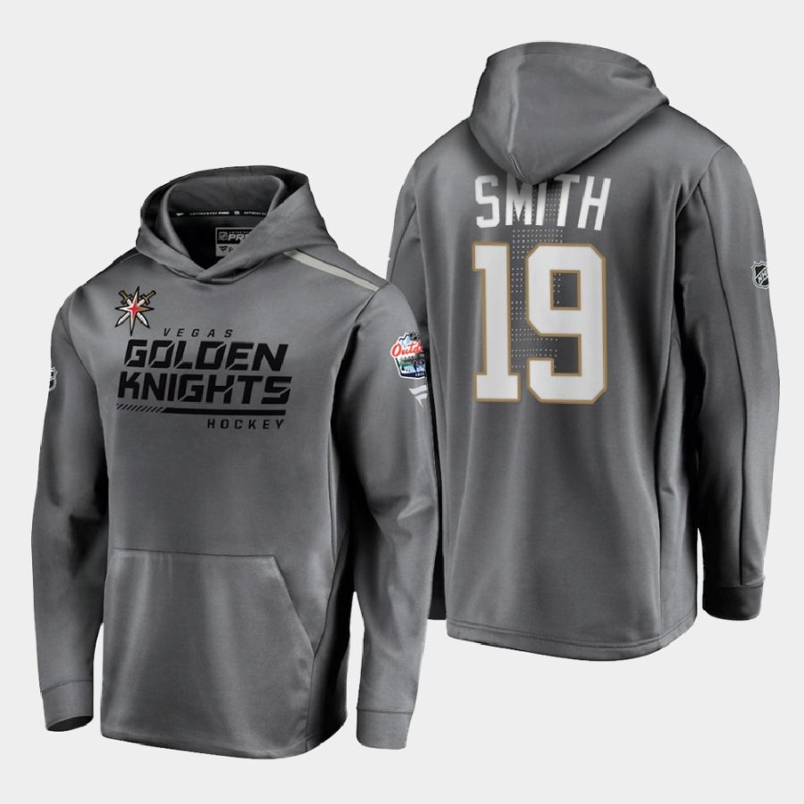 golden knights reilly smith charcoal 2021 lake tahoe outdoor games locker room hoodie