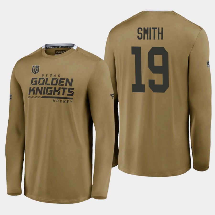 golden knights reilly smith gold 2020 21 alternate logo perf training long sleeve authentic pro t shirt