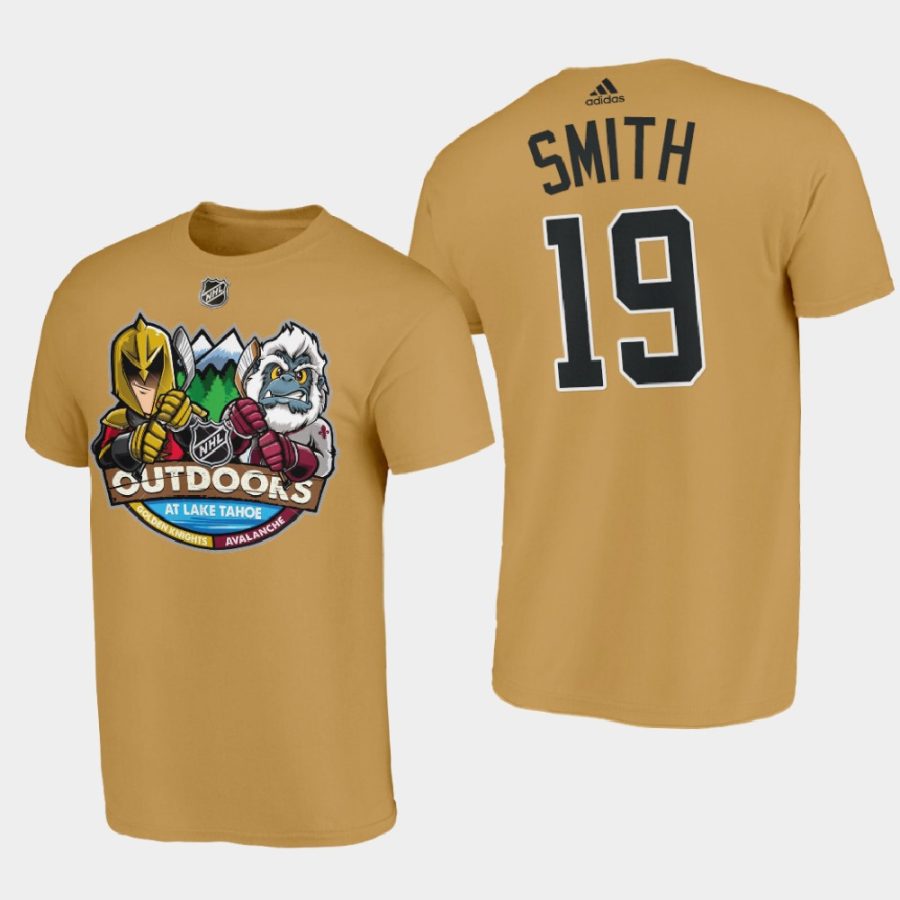 golden knights reilly smith gold 2021 lake tahoe outdoor games mascot cartoon t shirt