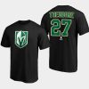 golden knights shea theodore black emerald plaid personalized t shirt