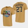 golden knights shea theodore gold 2021 lake tahoe outdoor games mascot cartoon t shirt