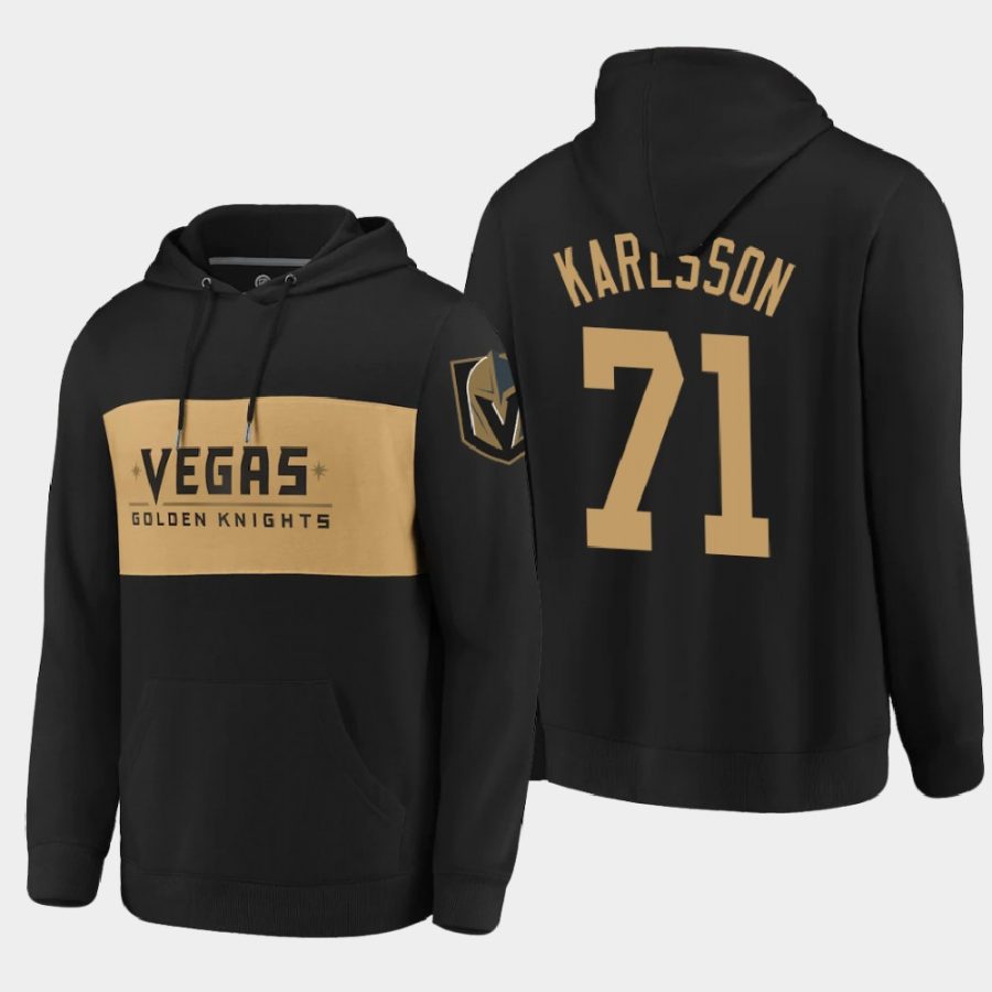 golden knights william karlsson black classics faux cashmere pullover hoodie