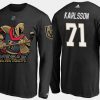 golden knights william karlsson cartoon black long sleeve t shirt