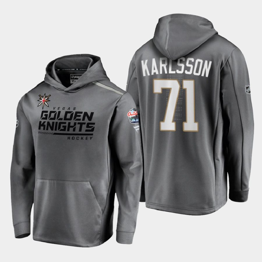 golden knights william karlsson charcoal 2021 lake tahoe outdoor games locker room hoodie