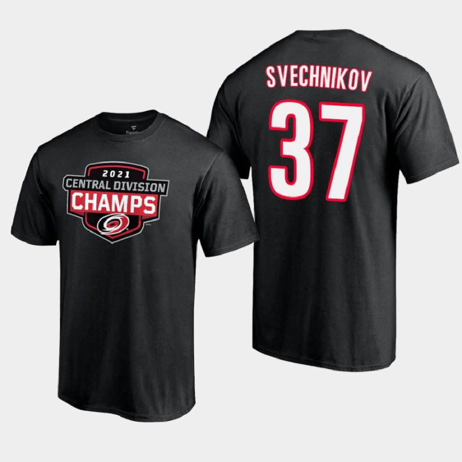 hurricanes andrei svechnikov black 2021 central division champions t shirt