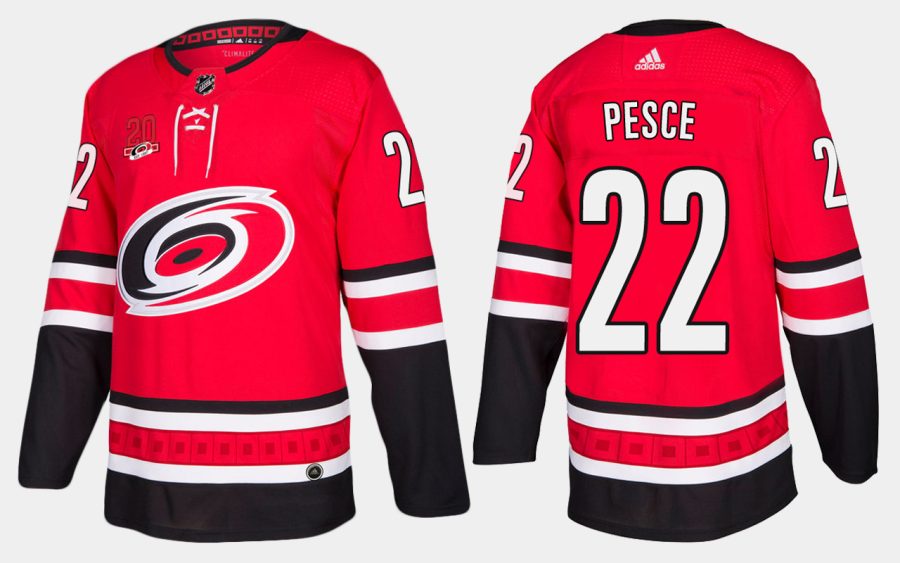 hurricanes brett pesce home red jersey