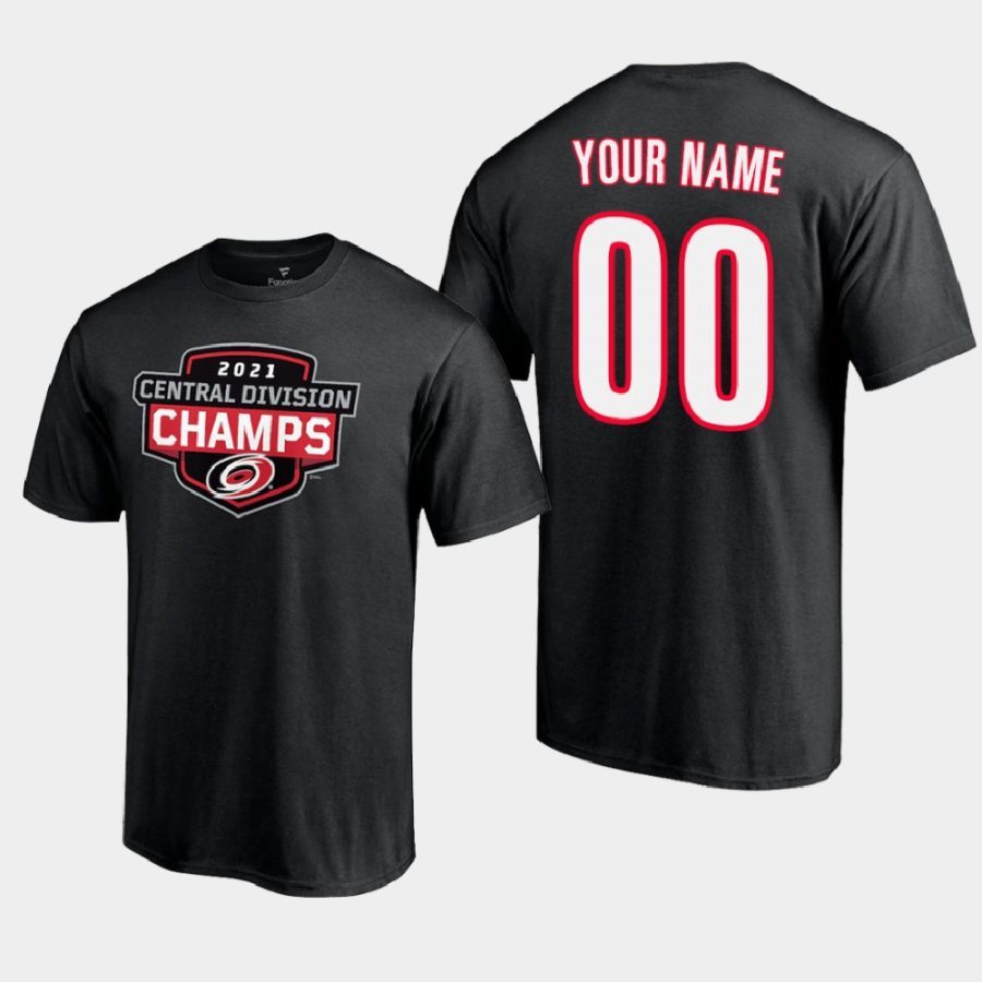 hurricanes custom black 2021 central division champions t shirt