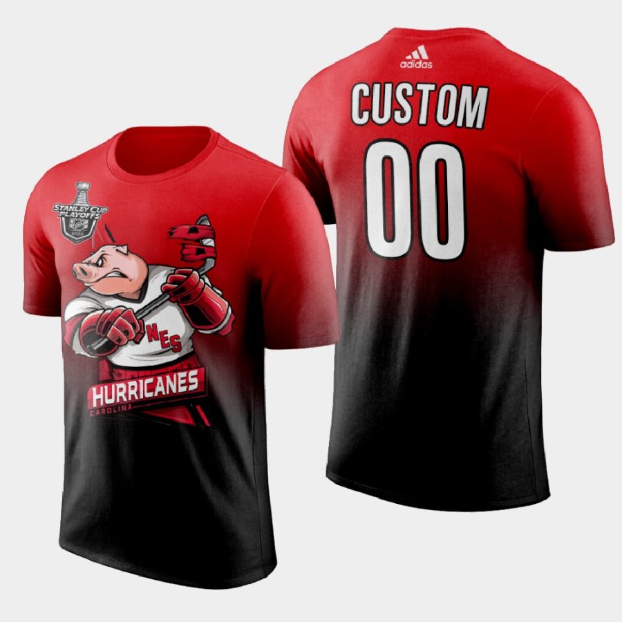 hurricanes custom red 2020 stanley cup playoffs mascot cartoon t shirt