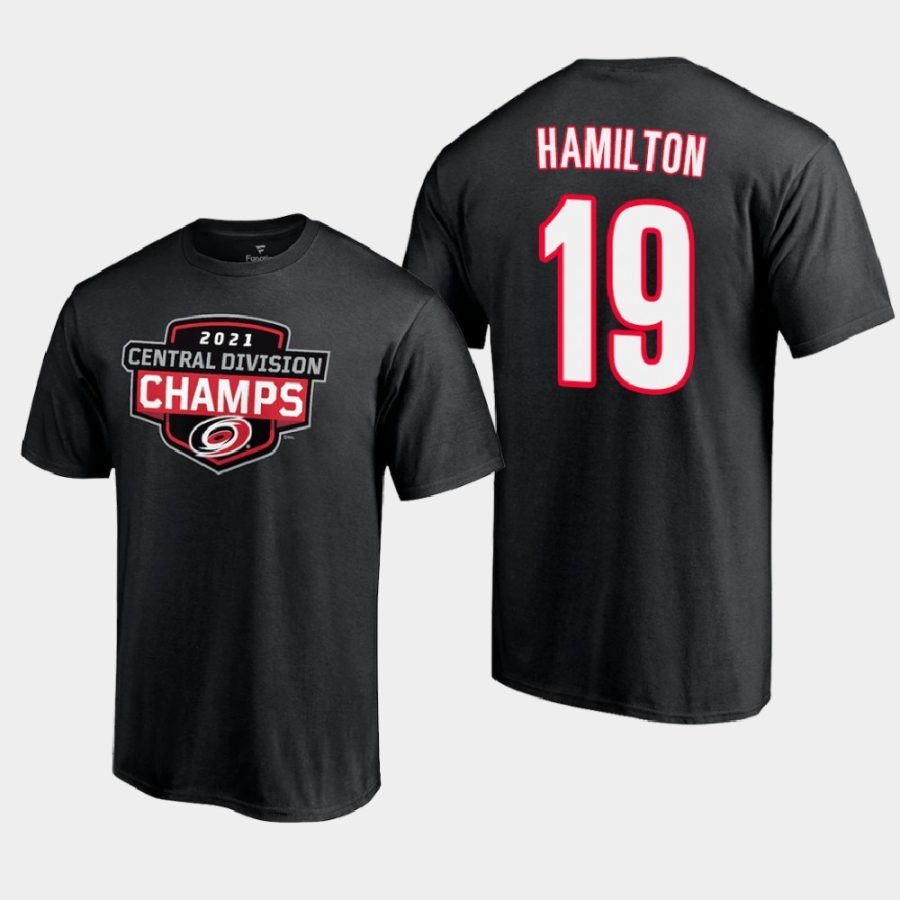 hurricanes dougie hamilton black 2021 central division champions t shirt