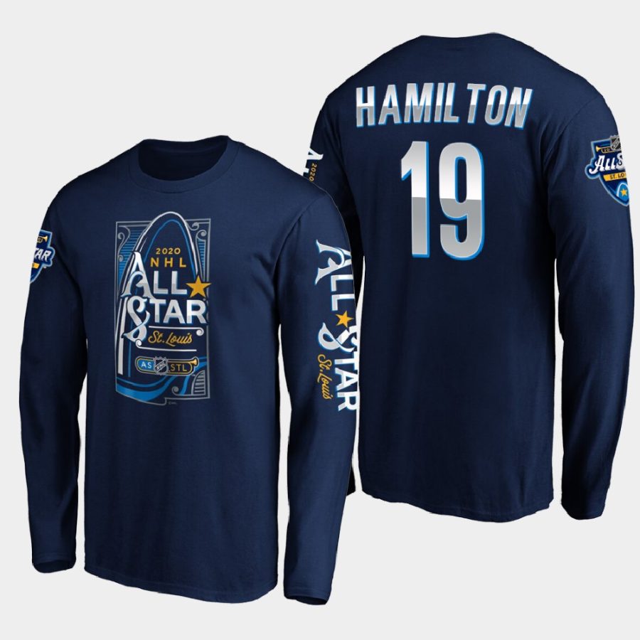 hurricanes dougie hamilton navy 2020 nhl all star game gateway long sleeve t shirt