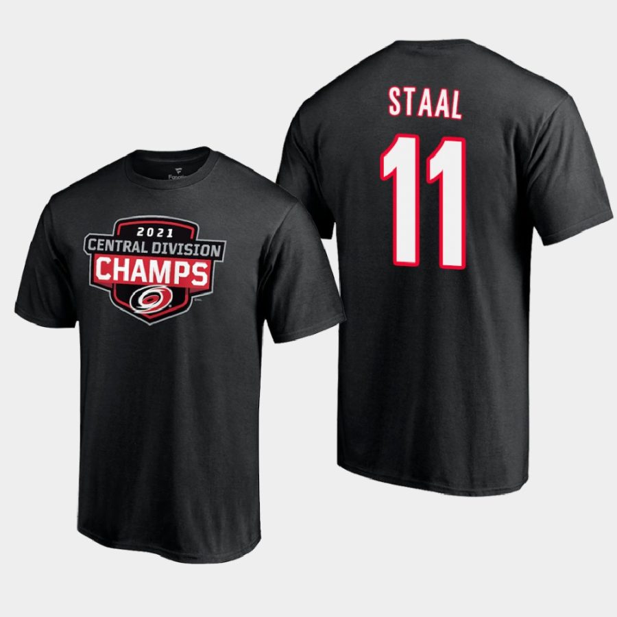 hurricanes jordan staal black 2021 central division champions t shirt