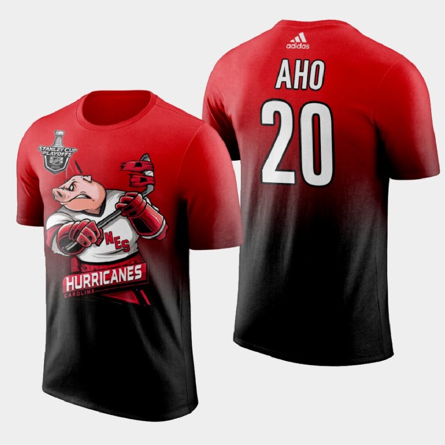 hurricanes sebastian aho red 2020 stanley cup playoffs mascot cartoon t shirt