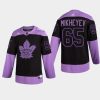 ilya mikheyev maple leafs purple 2021 hockey fights cancer night jersey