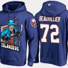 islanders anthony beauvillier cartoon team color blue hoodie