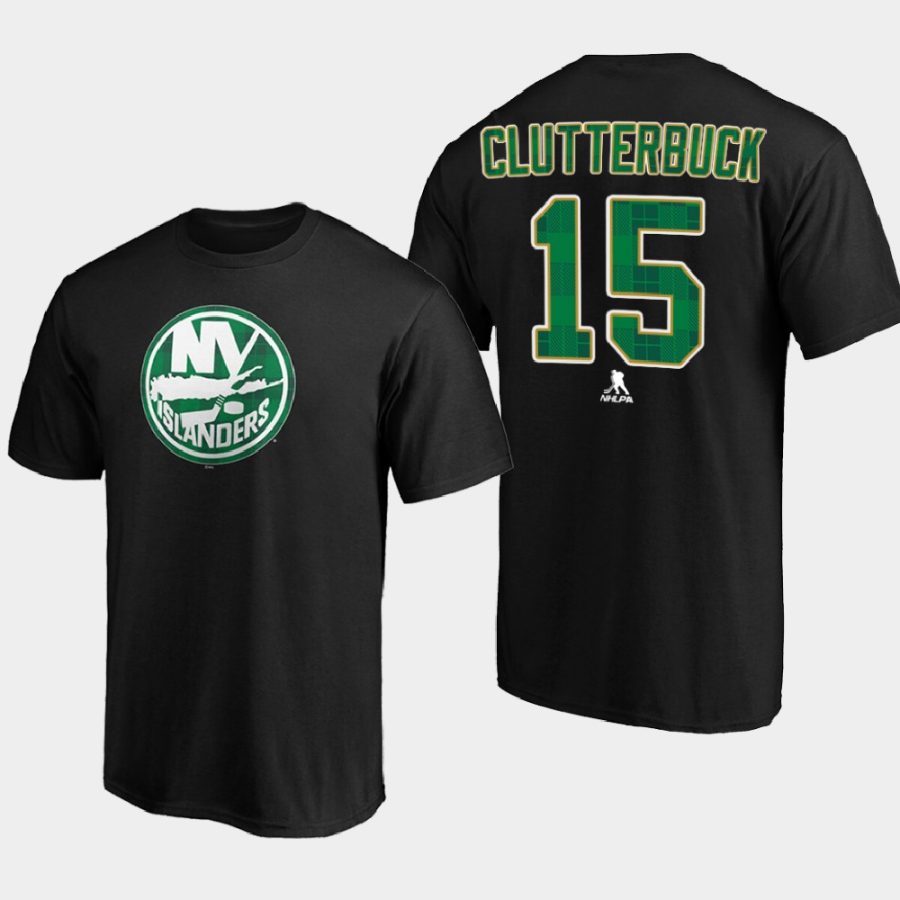 islanders cal clutterbuck black emerald plaid personalized t shirt